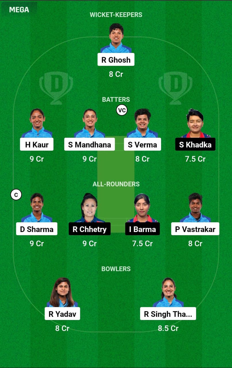 Ind W Vs Nep W Dream Prediction Th Match Fantasy Picks