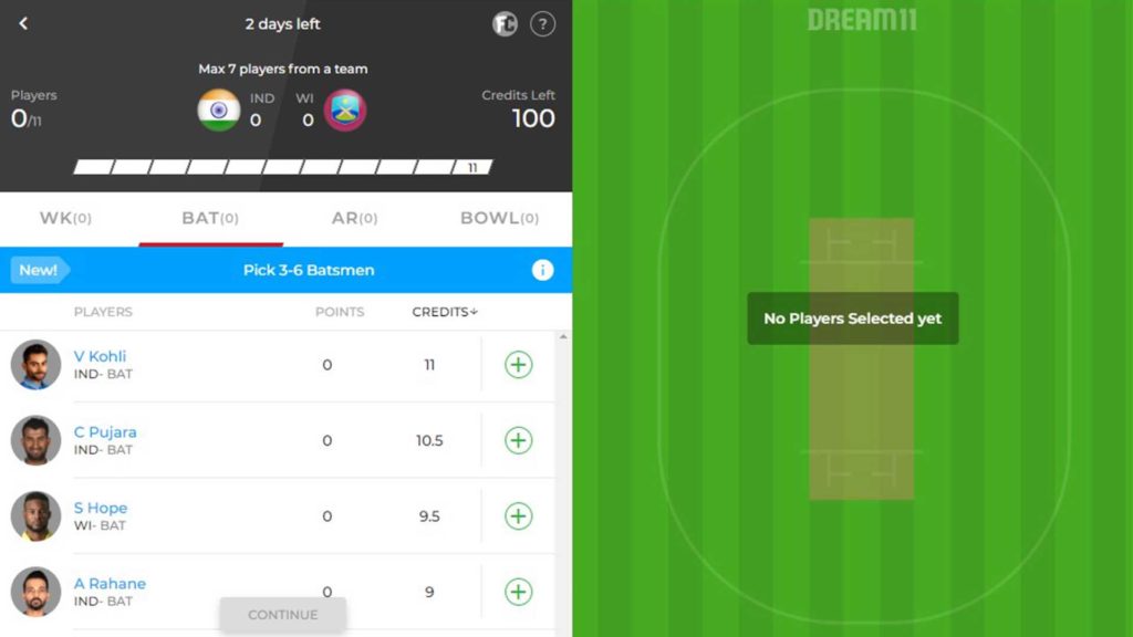 dream11 team Builder