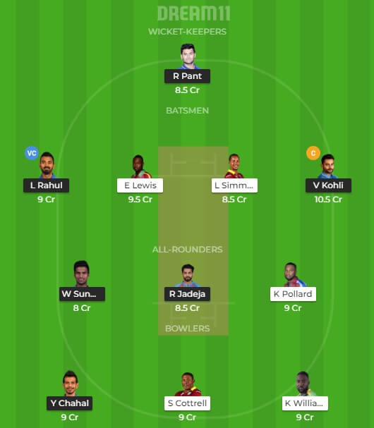 India vs west indies dream11 tips