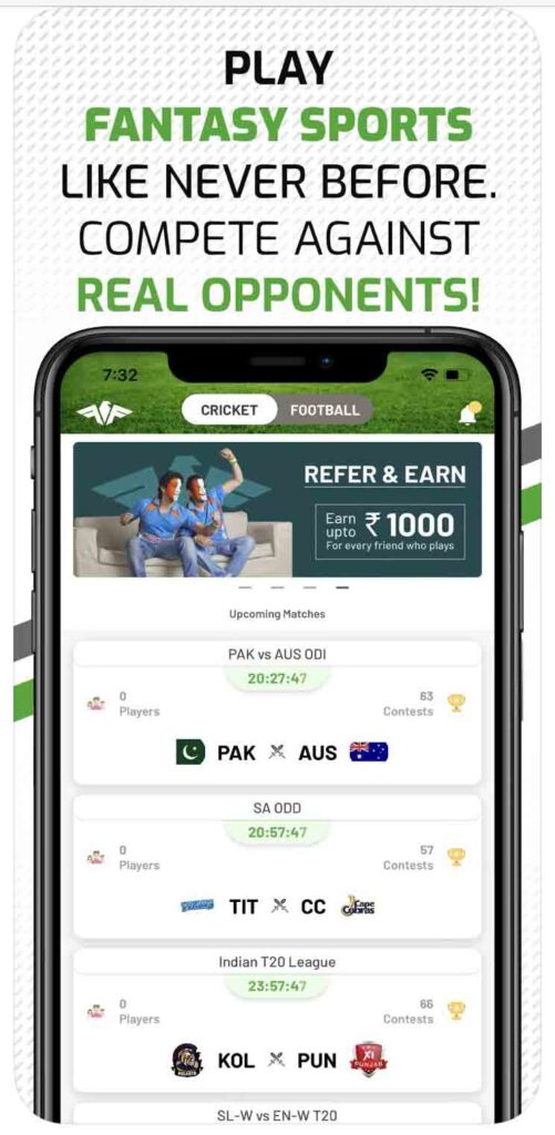 Enhance winning chances by playing Cricket, Football and Kabaddi fixtures