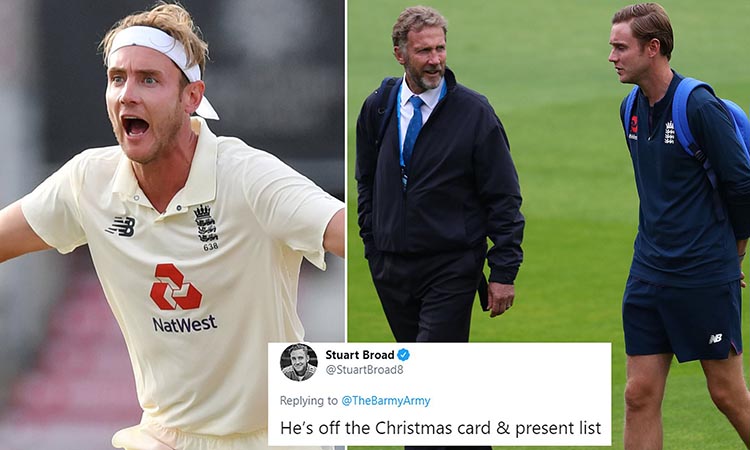 Stuart Broad getting fined by his father Chris Broad