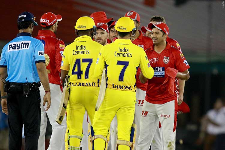 Head To Head Matches Between KXIP and CSK