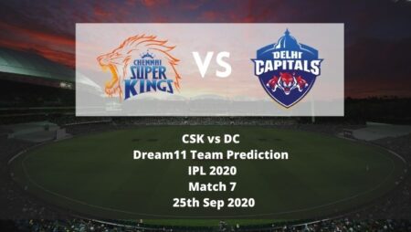 CSK vs DC Dream11 Team Prediction | IPL 2020 | Match 7 | 25th Sep 2020