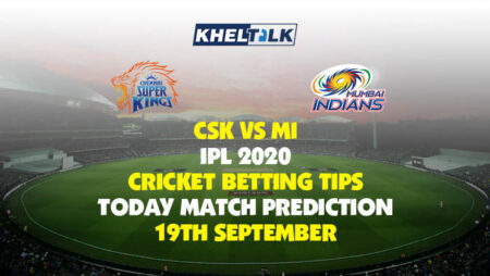 CSK vs MI | IPL 2020 | Cricket Betting Tips | Today Match Prediction | 19th September