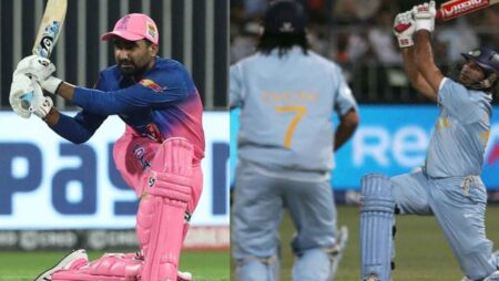 “Na Bhai Na” Yuvraj Singh reacts after Rahul Tewatia missed out on breaking his World Record