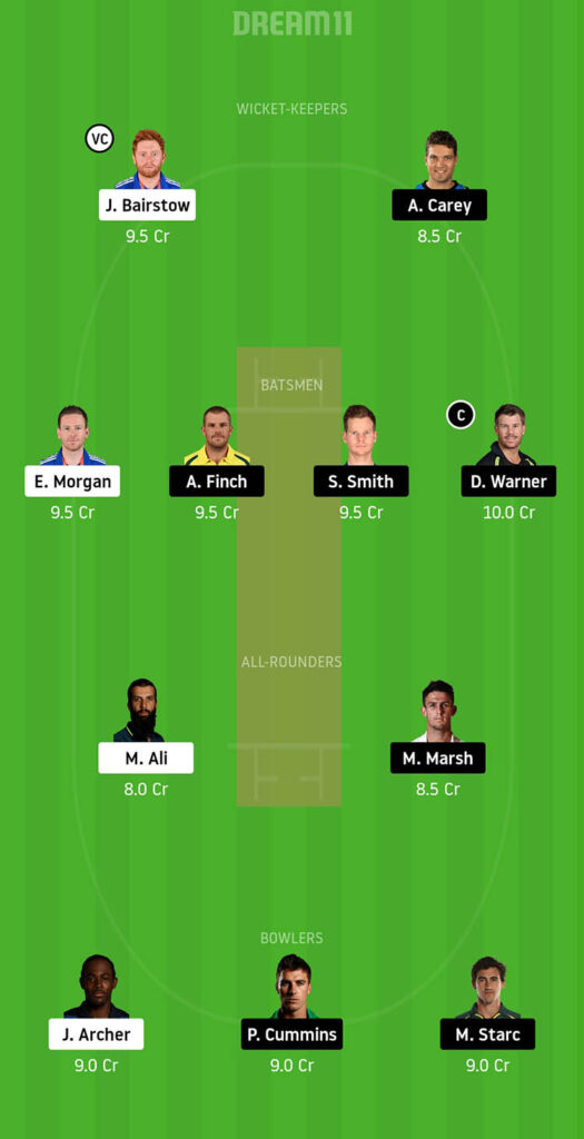 ENG vs AUS Dream11 Prediction for Head to Head Matches