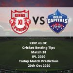 KXIP vs DC | Cricket Betting Tips | Match 38 | IPL 2020 | Today Match Prediction | 20th Oct 2020
