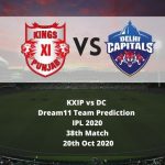 KXIP vs DC Dream11 Team Prediction | IPL 2020 | 38th Match | 20th Oct 2020