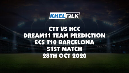 CTT vs HCC Dream11 Team Prediction | ECS T10 Barcelona | 51st Match | 28th Oct 2020