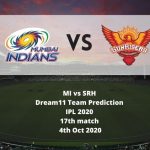 MI vs SRH Dream11 Team Prediction | IPL 2020 | 17th match | 4th Oct 2020