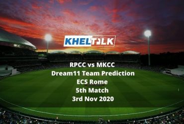 RPCC vs MKCC Dream11 Team Prediction | ECS Rome | 5th Match | 3rd Nov 2020