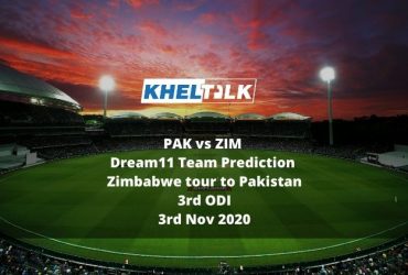 PAK vs ZIM Dream11 Team Prediction | Zimbabwe tour to Pakistan | 3rd ODI | 3rd Nov 2020