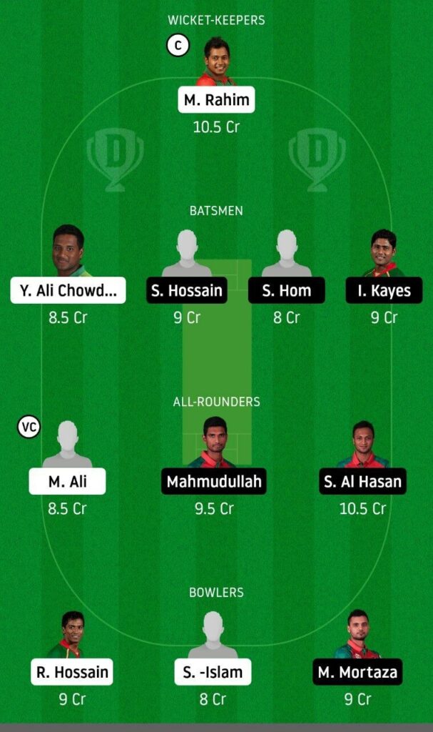 BDH vs GKH Dream11 Team Prediction 