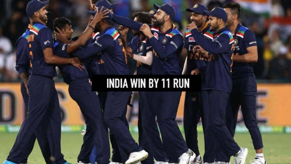 Chahal And Natarajan Shines As Team India Defeats Australia By 11-Runs In The 1st T20I