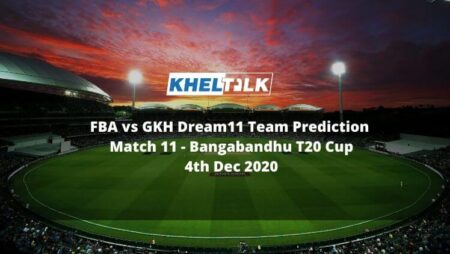 FBA vs GKH Dream11 Team Prediction | Match 11 | Bangabandhu T20 Cup | 11th match | 4th Dec 2020