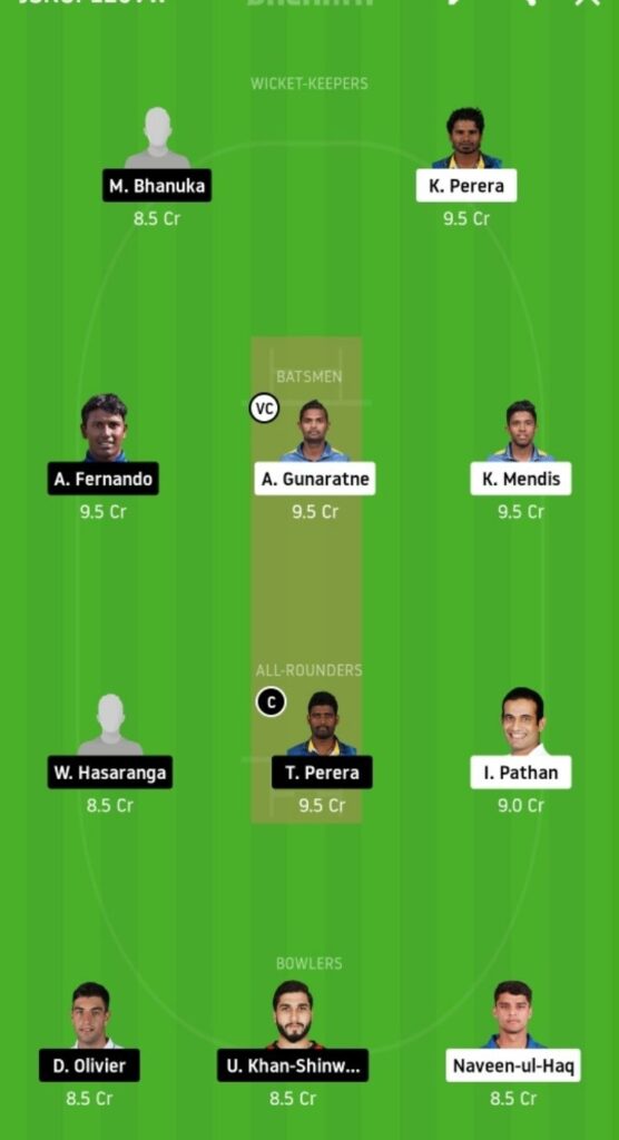 KT vs JS Dream11 Team Prediction _ Match 16 _ Lanka Premier League T20 _ 09th Dec 2020 grand league