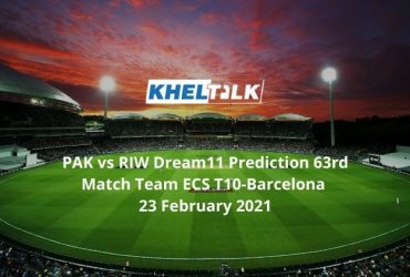 PAK vs RIW Dream11 Prediction 63rd Match Team ECS T10-Barcelona 23 February 2021