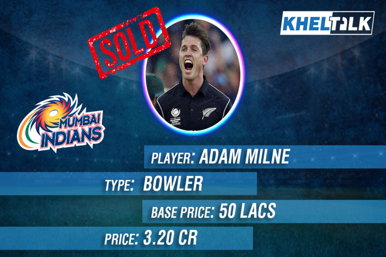 Adam Milne IPL 2021