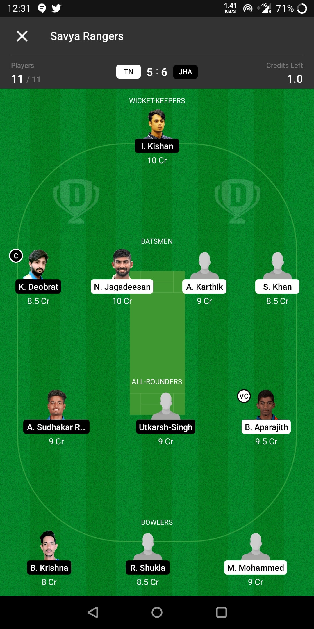 TN Vs JHA Dream11 Prediction Round 1 Group B Team 26th Feb 2021