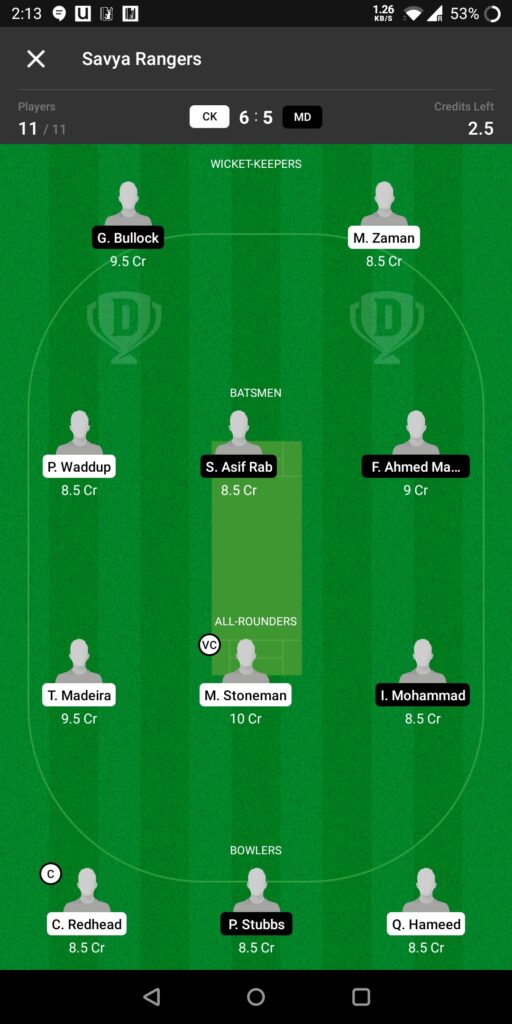 Grand League Team For CK vs MD