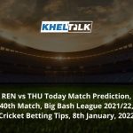 REN-vs-THU-Today-Match-Prediction