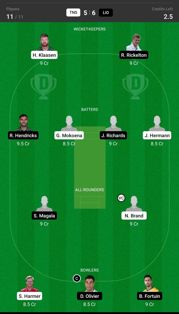 Head To Head Teams For TNS vs LIO