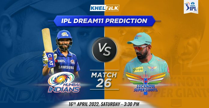 MI vs LSG Dream11 Prediction