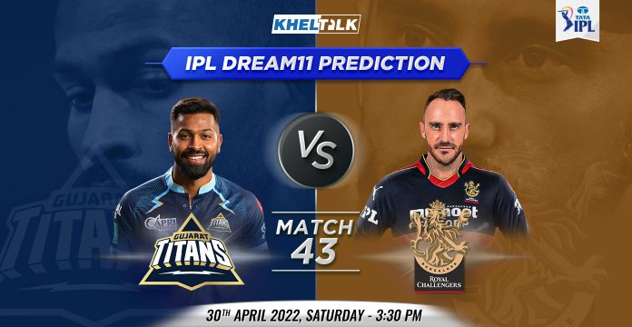 GT vs RCB Dream11 Prediction