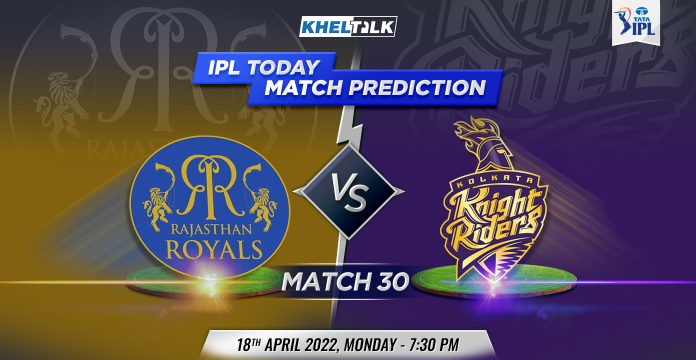 RR vs KKR Today Match Prediction
