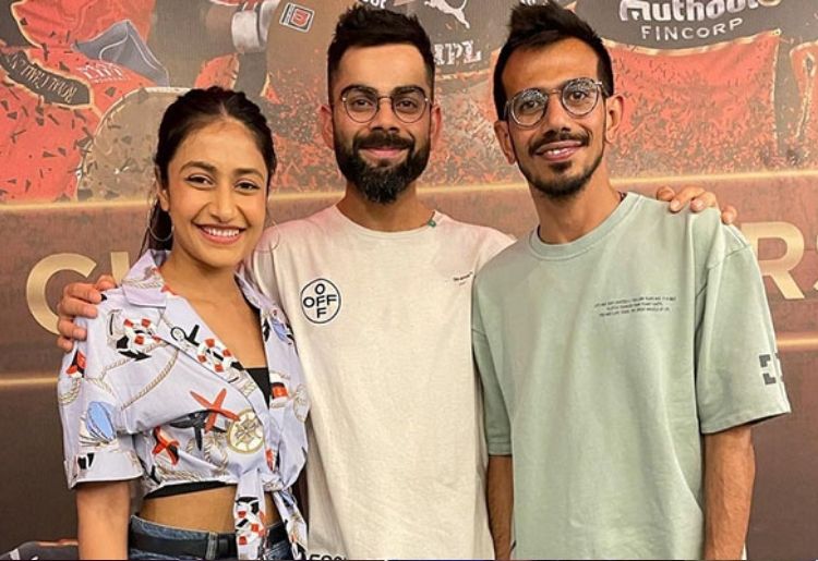 Dhanashree Verma with her Husband & Virat kohli