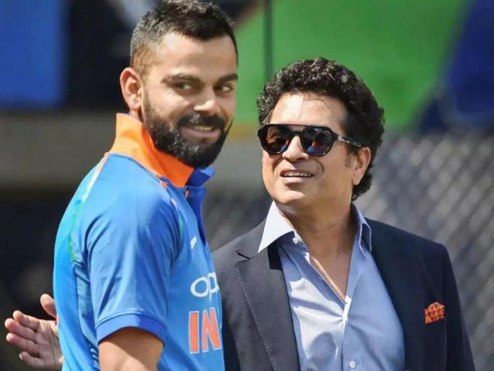 Virat Kohli and Sachin Tendulkar