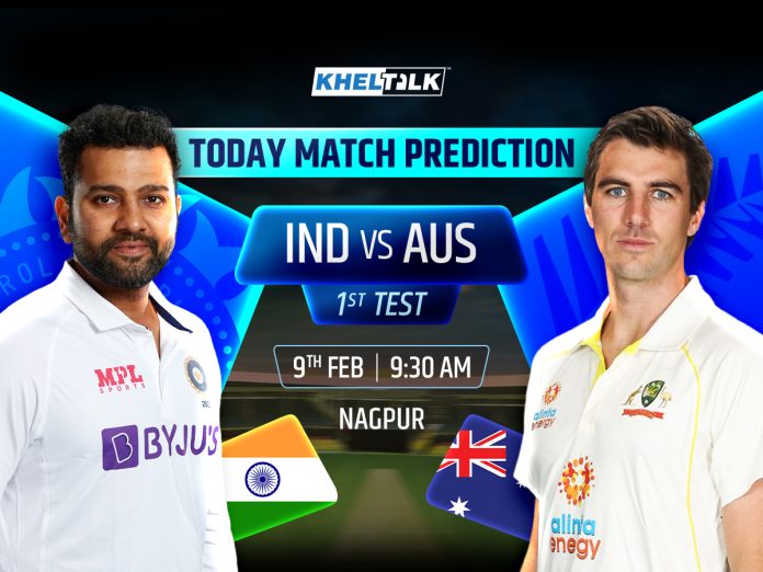 IND vs AUS Today Match Prediction, 1st Test, Border Gavaskar Trophy, 9 FEB 2023