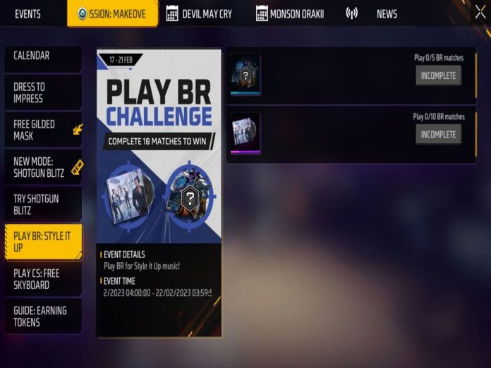 Free Fire MAX BR Challenge