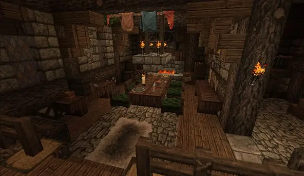 Minecraft Medieval Interior