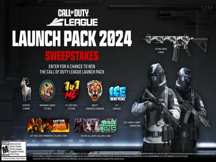 Call of Duty League 2024 Launch Pack Sweepstakes Details, How To