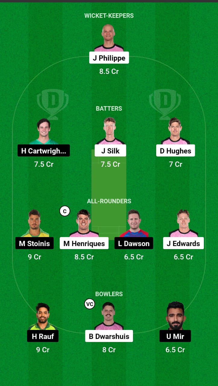 Grand League Dream11 Team Prediction SIX vs STA