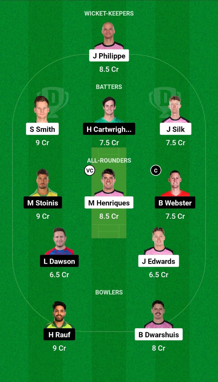 Head-to-Head Dream11 Team Prediction SIX vs STA