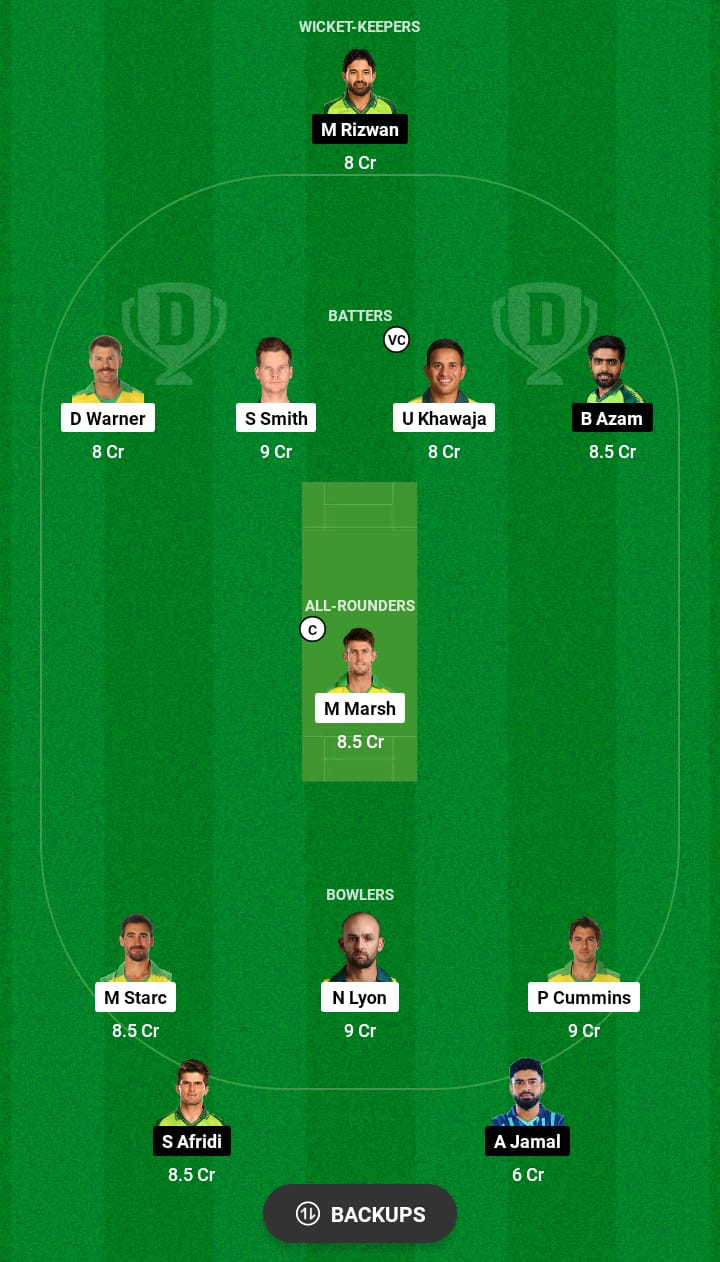 Grand League Dream11 Team Prediction AUS vs PAK 