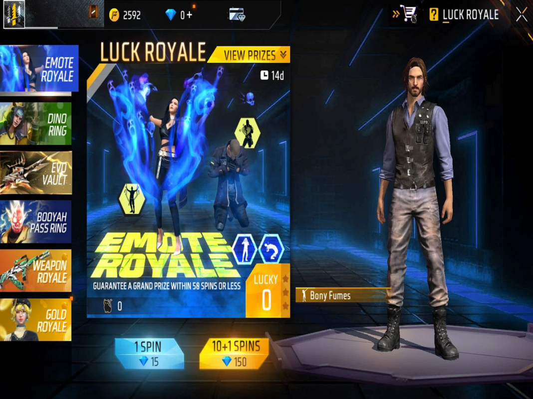 Free Fire Emote Royale Event Details, Rewards