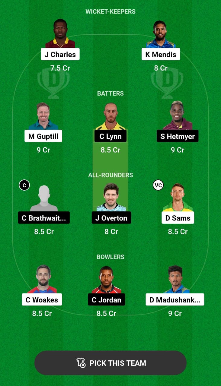 Grand League Dream11 Team Prediction SJH vs GUL