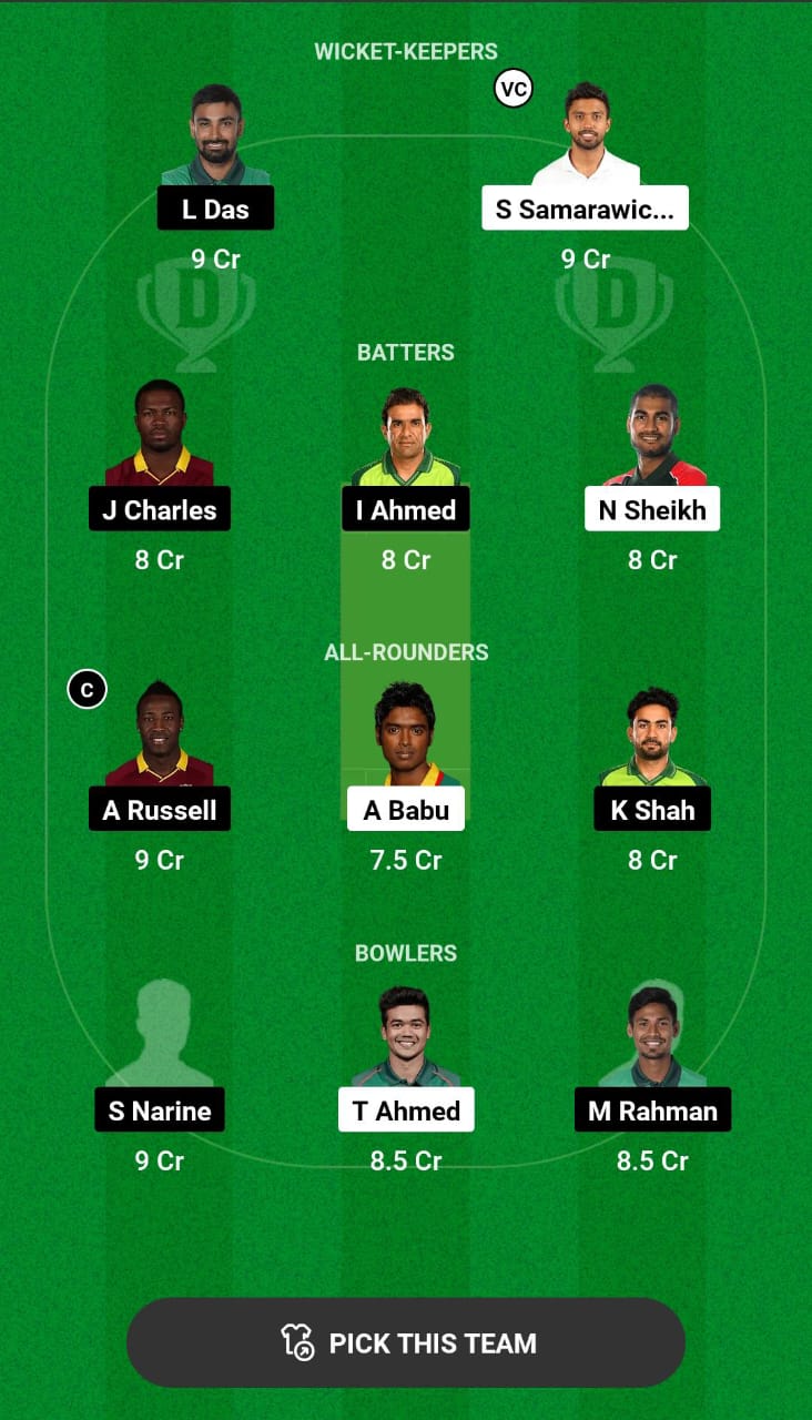 Grand League Dream11 Team Prediction DD vs COV