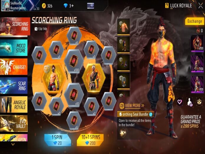 Free Fire Scorching Ring