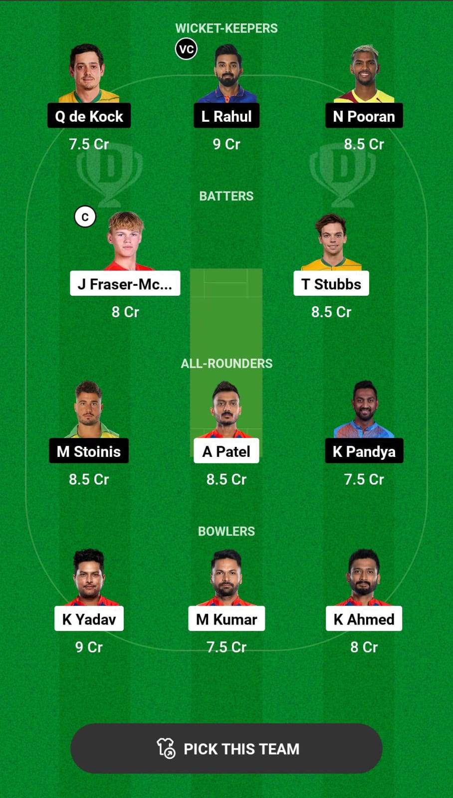 DC vs LSG Dream11 Prediction
