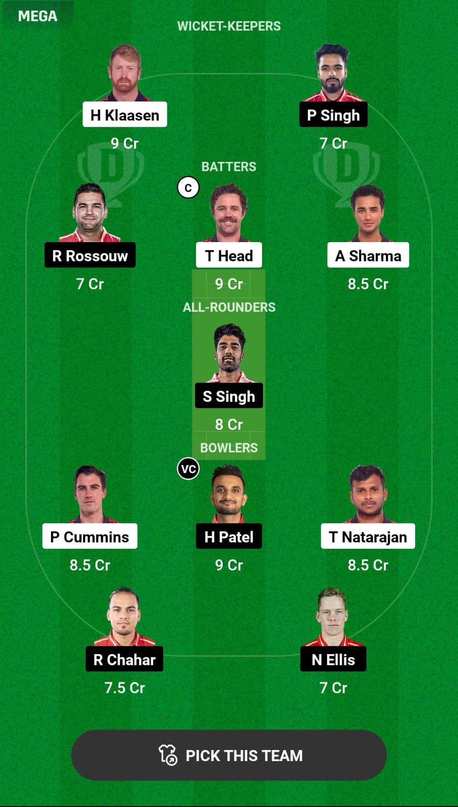 SRH vs PBKS Dream11 Prediction
