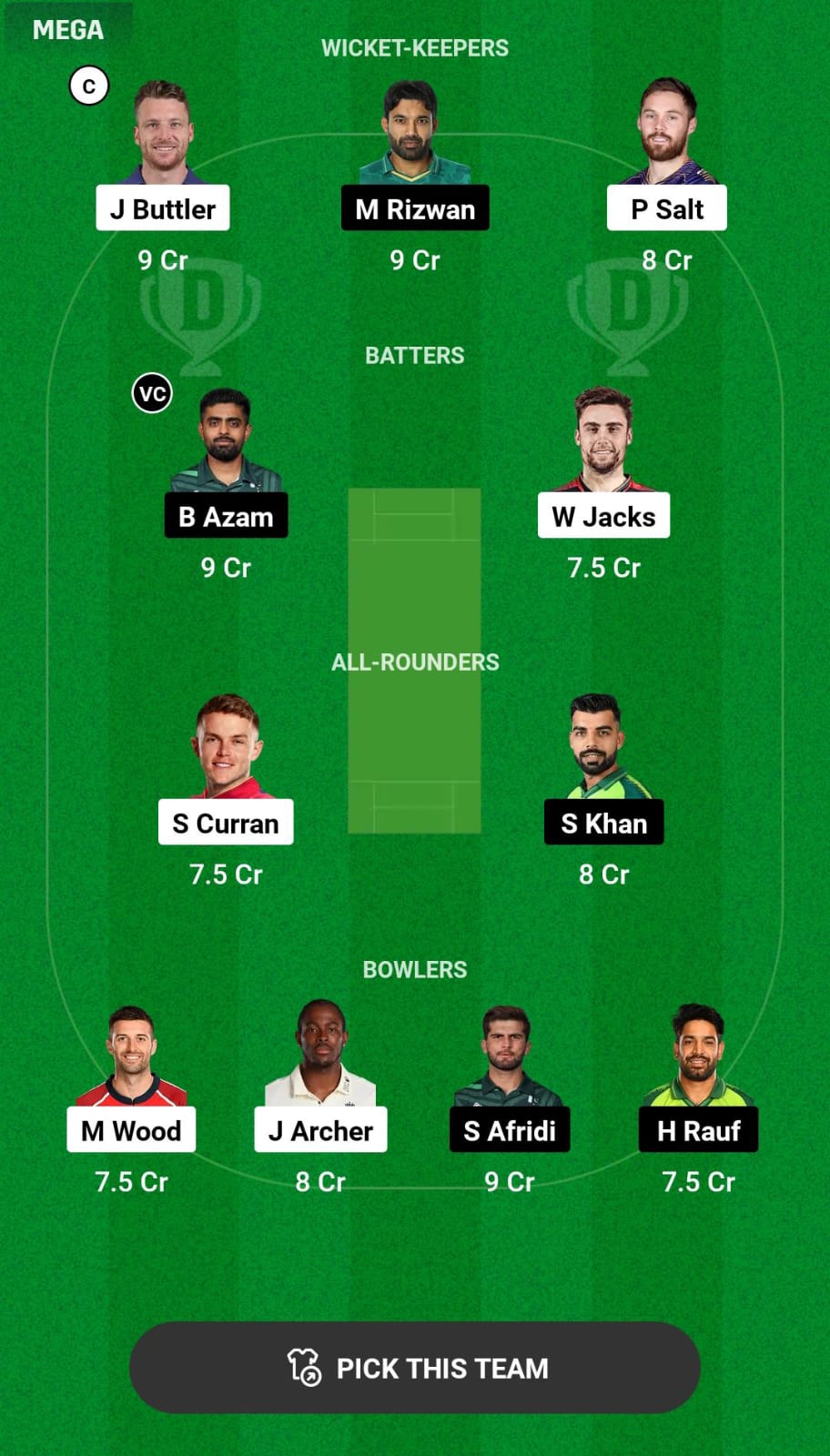 ENG vs PAK 1st T20I Dream11 Prediction
