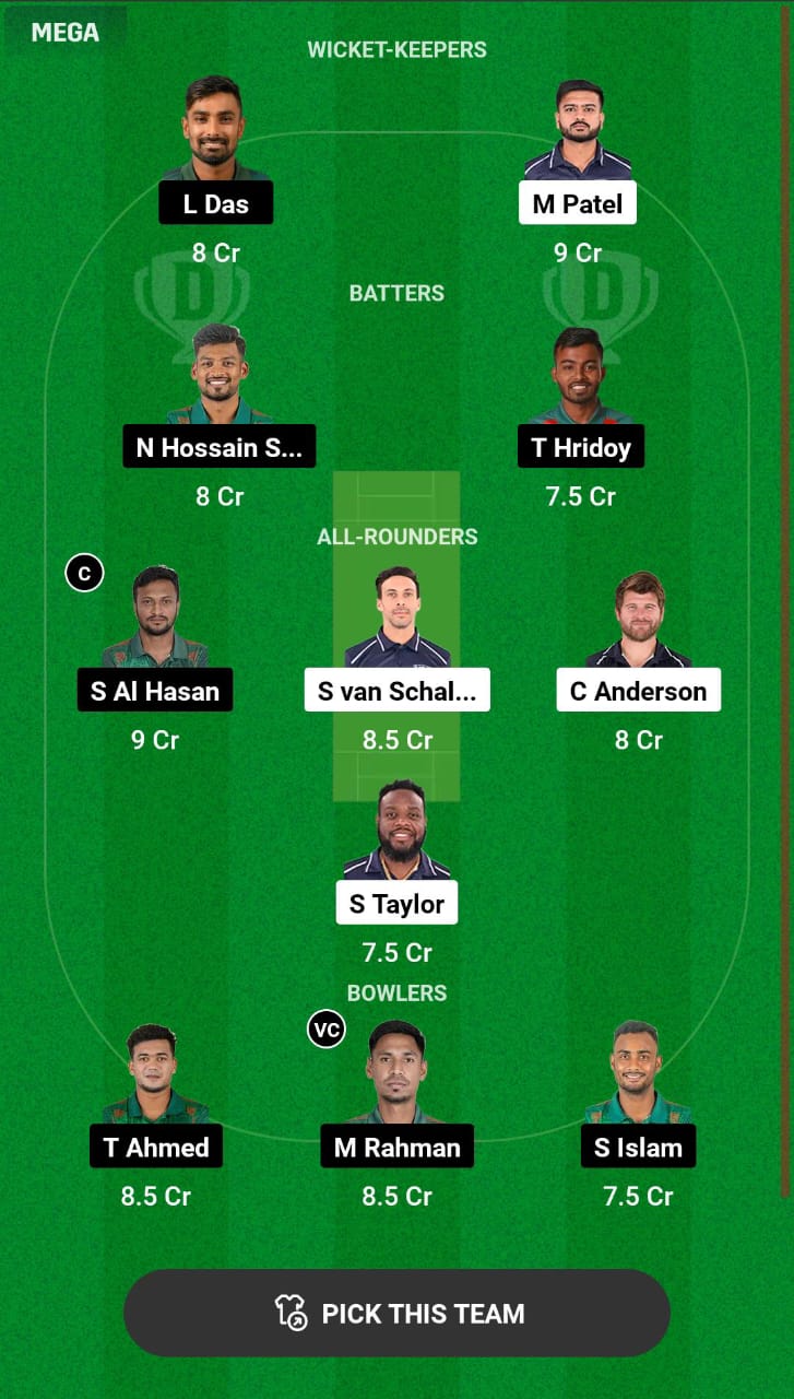 USA vs BAN 2nd T20I Dream11 Prediction
