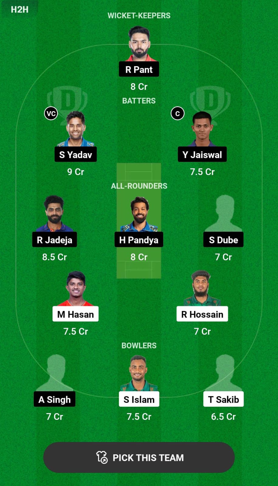 BAN vs IND Warm-up Dream11 Prediction
