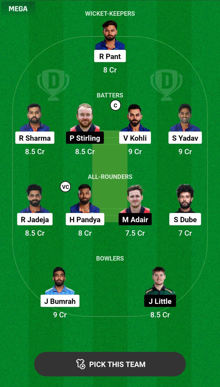 IND vs IRE WC Dream11 Prediction
