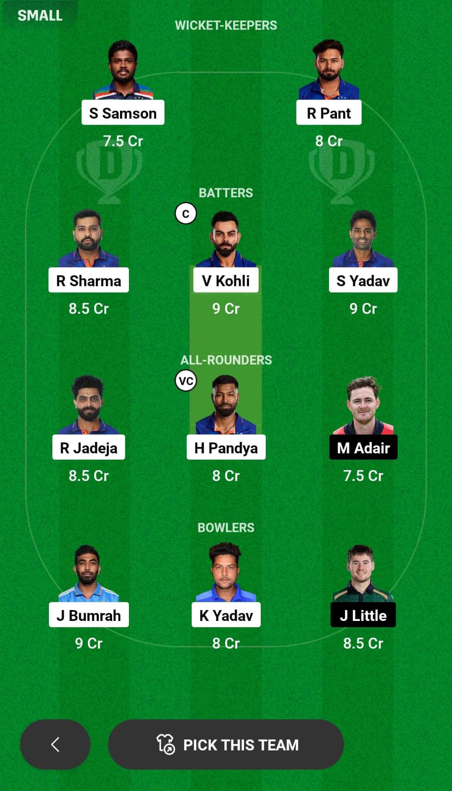 IND vs IRE WC Dream11 Prediction
