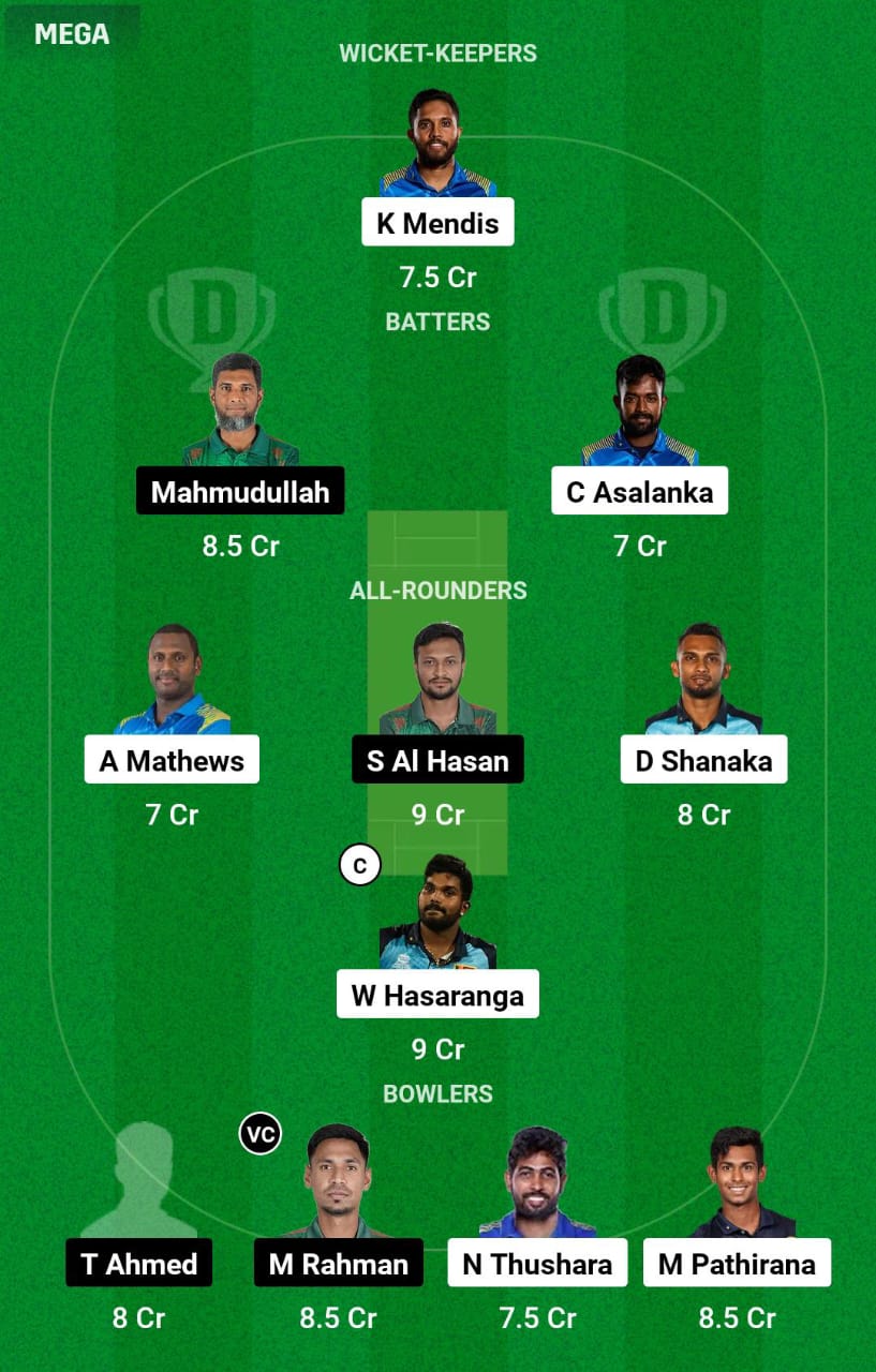 SL vs BAN WC Dream11 Prediction